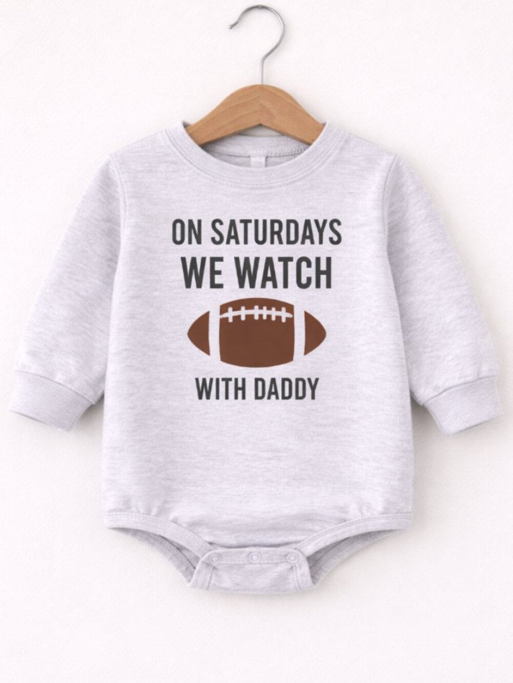 New Boutique On Saturdays We Watch Football with Daddy Baby Romper, 0-3M